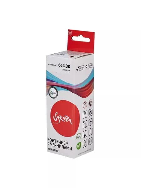 C13T66414A (664 BK) контейнер с чернилами для Epson, черный