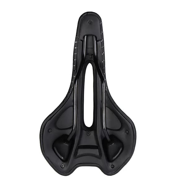 Седло велосипедное MTB COMIRON POGACAR N846 280X160, Технологии: DW, ED. Верх: PU принтованный глянец, Рамки/Зажим Чёрный