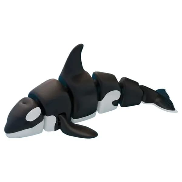 3D-печатная подвижная фигурка морского животного, акула/косатка/белуха, антистресс, сувенир для стола