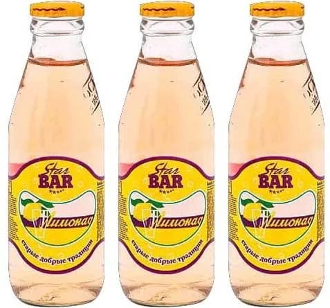 Газированный напиток Star Bar Лимонад 0,175 л, комплект: 3 упаковки по 175 мл