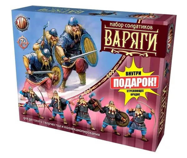 Набор солдатиков Технолог Битвы Fantasy Варяги и стреляющее орудие 00378