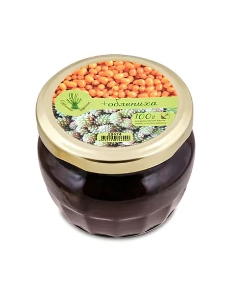 Варенье Шишка + облепиха, 100 г. Для тонуса, физической и умственной активности. Сашера-МЕД