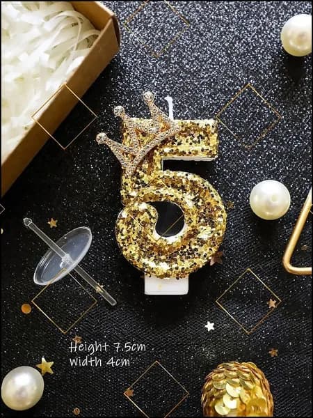 Свечи для торта цифра 5, 8.5 см, 1 шт