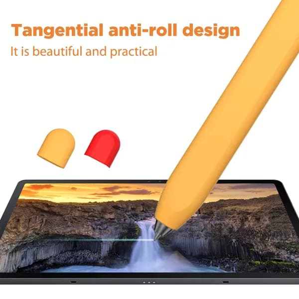 Силиконовый чехол для стилуса к Samsung Galaxy Tab S7/S7+/S8/S8+, оранжевый
