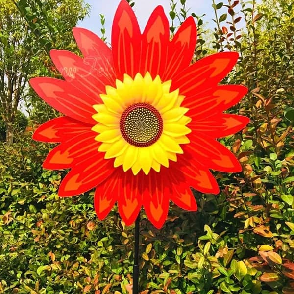Красочная ветряная мельница подсолнечника,sunny felsi.