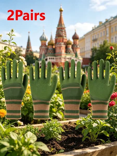 TELOLY 1-10 пар садовых перчаток для защиты от колючек, дышащие перчатки для роз и кактусов, 2 пары.