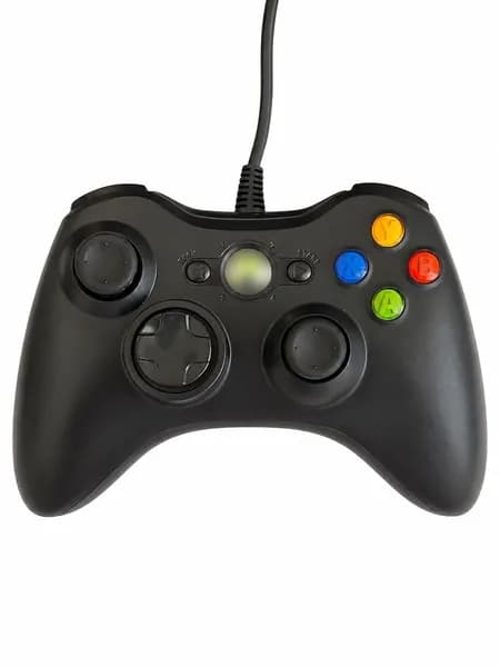 Геймпад Xbox 360 / Xbox 360 геймпад / Джойстик Xbox 360, Проводной, черный