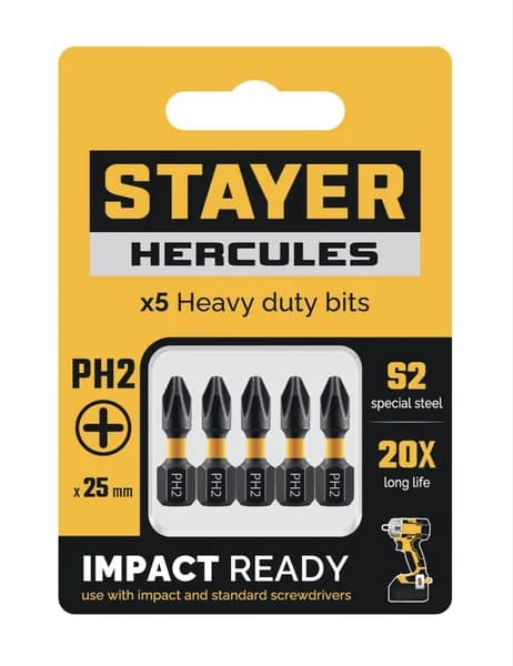 Торсионные биты STAYER PH 2, 25 мм, 5 шт 26231-2-25-5