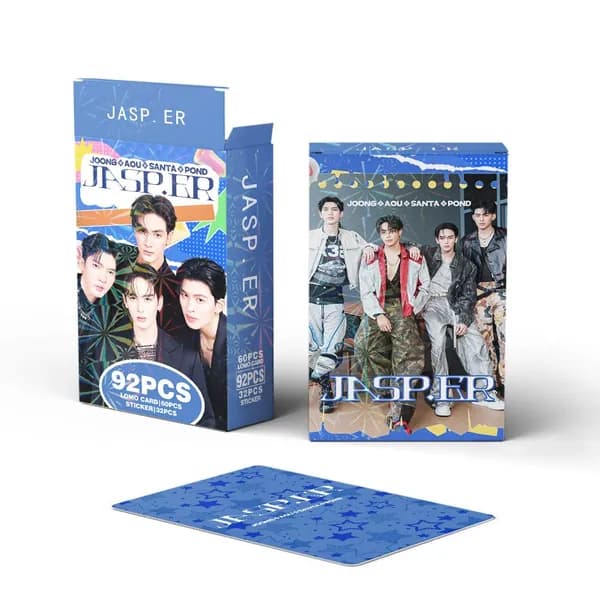 kpop тайский мужской артист JASP.ER набор поддерживающих карточек: 60 фото-карточек и 32 мини-наклейки-94567