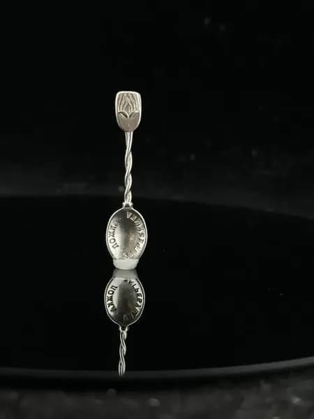 Ложка загребушка из серебра 925 пробы