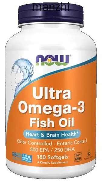 Омега 3 Ультра NOW Ultra Omega-3 Fish Oil 180 гелевых капсул (капсулы массой 1508 мг)