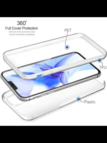 Чехол 360° для iPhone 11, TPU, PET, прозрачный