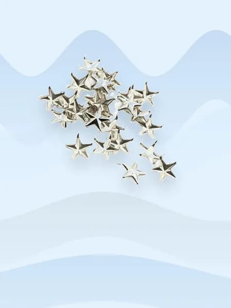 100 металлических звездных заклепок для кожи, - 5MM