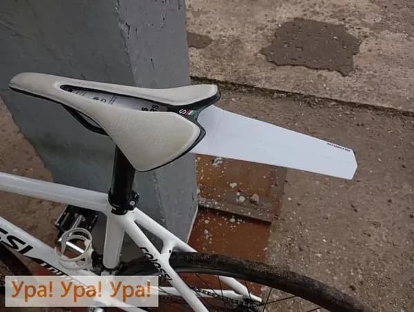 Велосипедный брызговик, белый, 1 шт.