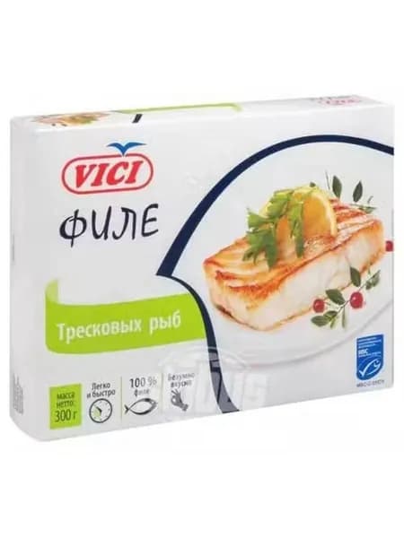 Минтай Vici замороженный без кожи филе 300 г