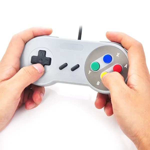 Игровой контроллер SNES с USB-подключением, крестовина для файтингов, длина кабеля 1,5 м
