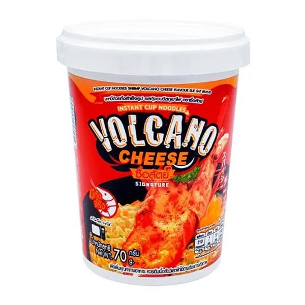 Лапша быстрого приготовления со вкусом креветки и острого сыра Volcano Sue Sat 70г