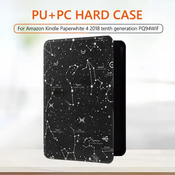 Чехол для электронной книги Amazon Kindle Paperwhite 4 (2018, 10-го поколения, модель PQ94WIF) с матовым тиснением и ручной росписью