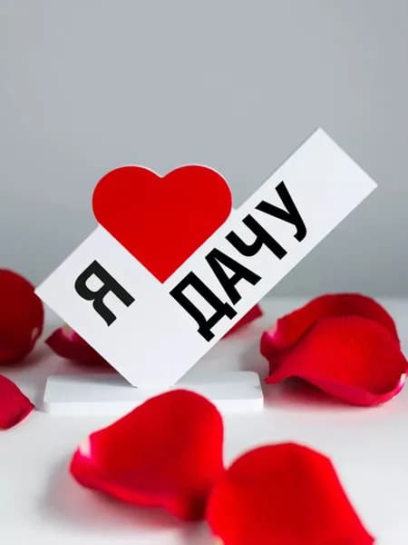 Подарок женщине, мини стела я люблю дачу