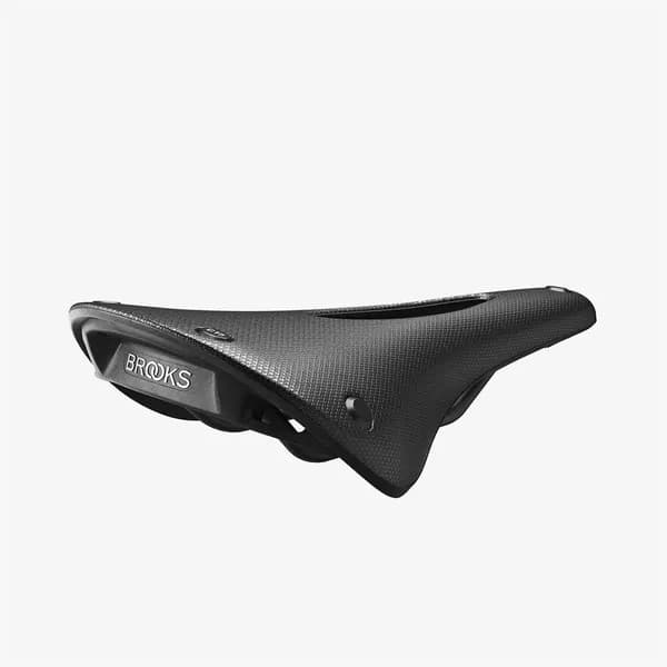 Седло велосипедное BROOKS C15 черное с прорезью