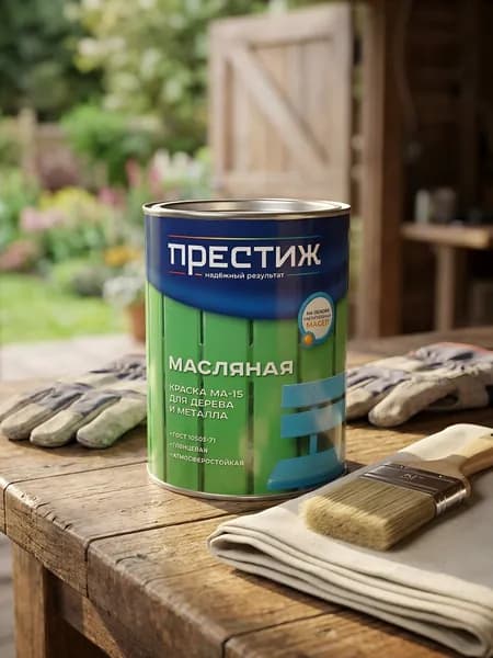 Престиж, Краска, масляная, универсальная, глянцевая, голубая, 0.9 кг, МА-15