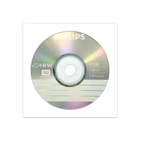 Диск DVD+RW Philips 4.7 Gb, 4x, Конверт (DW4S4P01E/97)