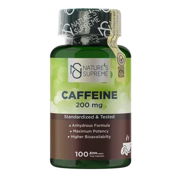 Капсулы с кофеином NATURE'S SUPREME 200 мг 100 шт.