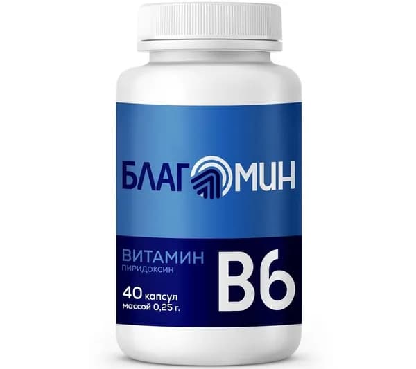 Витамин B6 Благомин, 40 капсул