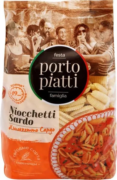 Макароны PORTO PIATTI Ньиоккетто Сардо, 400г