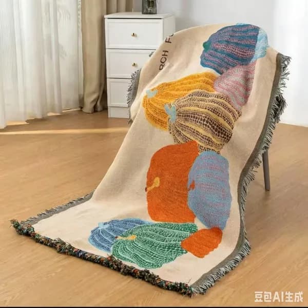Плед двусторонний , Лён, 179.9 см х 89.99 см