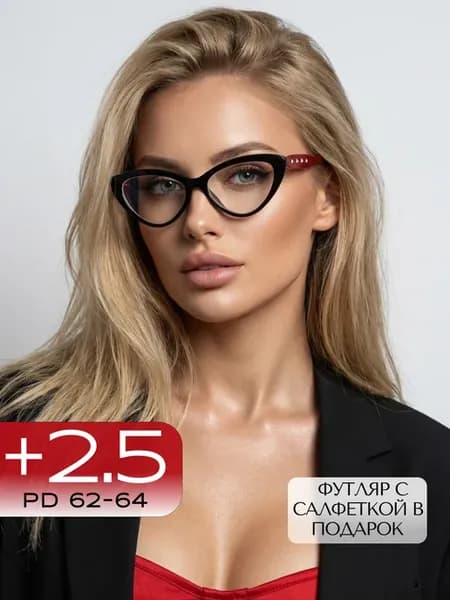 Готовые корригирующие очки для зрения +2.5 повседневные