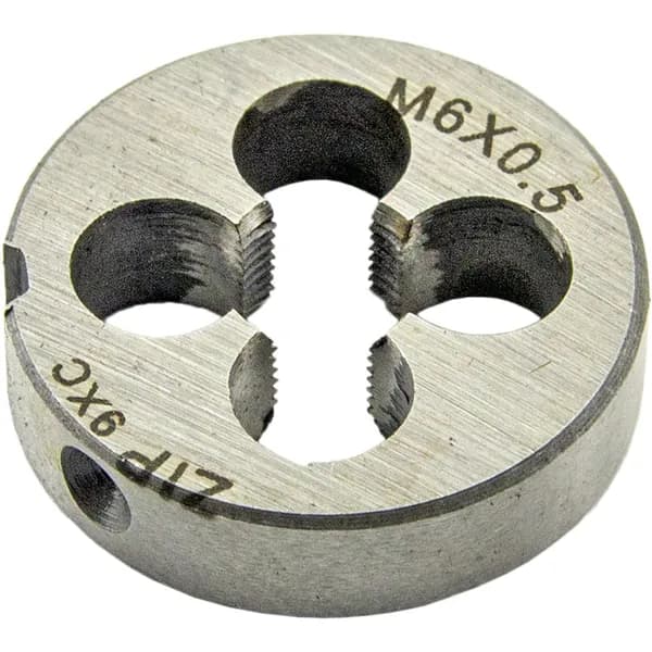 Плашка М6x0.5, сталь 9ХС