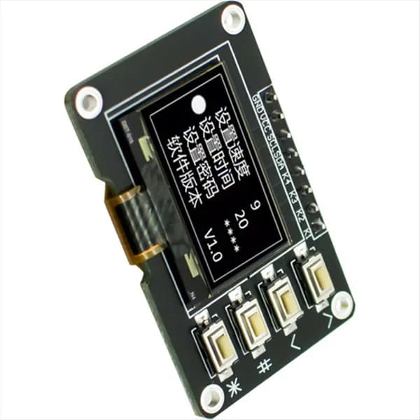 Экран OLED 0.96" белого свечения, 128x64 модуль с контроллером SSD1315, 4-кнопочный интерфейс / I2C, плата PCB