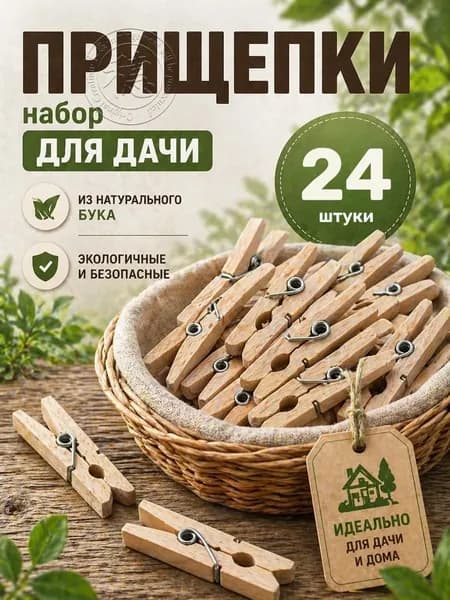 Прищепки для белья 24 шт.
