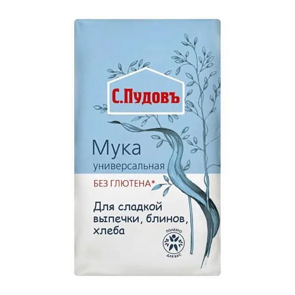 Мука С.Пудовъ универсальная без глютена 500г