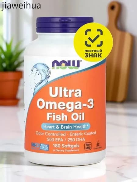 NOW Foods, Ultra Omega-3, рыбий жир с омега-3, 180 капсул