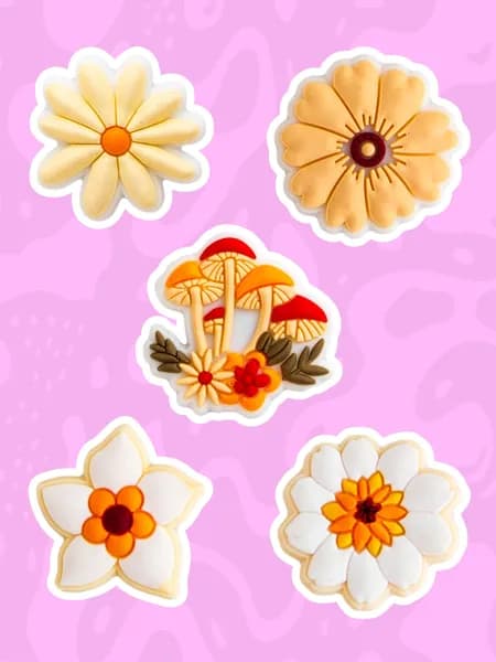 KLEPKI Джибитсы "Flowers" для crocs, сабо, набор 5шт, джиббитсы для крокс