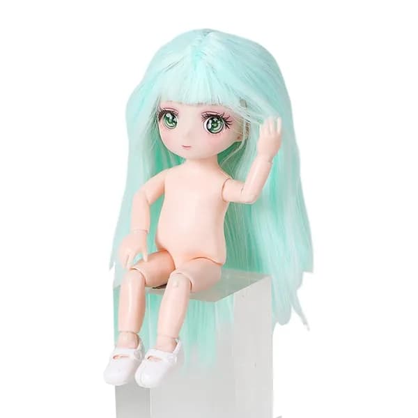 3D кукла с игрушечными глазами 16-17см