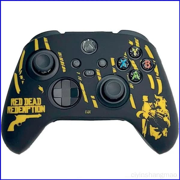 Силиконовый чехол для Xbox Series Controller (Red Dead Redemption) (черно-желтый)