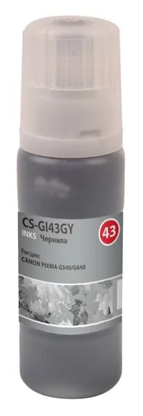 Чернила Cactus CS-GI43GY серый, объём 60мл, для Canon Pixma G640/540