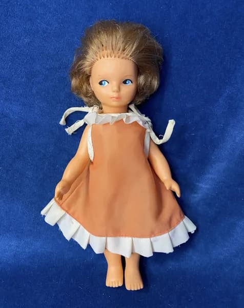Винтажная игрушка, кукла с русыми волосами, 25 см, ГДР