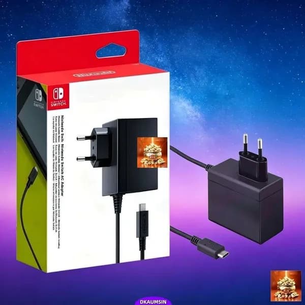 Блок питания Nintendo Switch, быстрая зарядка мощностью 39 Вт, разъём европейского стиля, подходит для Switch OLED/Lite, док для питания телевизора