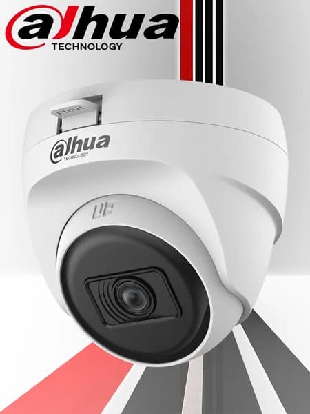 Dahua DH-HAC-T1A51P-U-IL-0280B. Уличная купольная HDCVI-видеокамера с интеллектуальной двойной подсветкой, 5Мп
