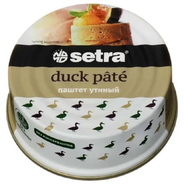 Паштет Мясные консервы Setra HALAL утиный, 100 г