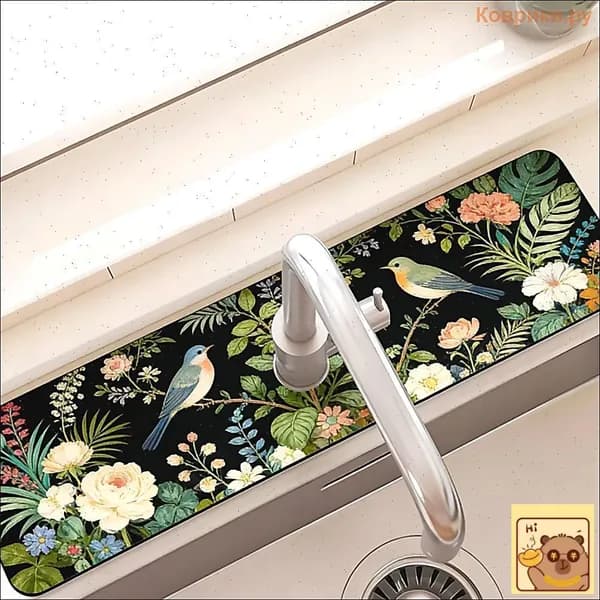 Коврик для раковины 38 см х 10 см, 1 шт