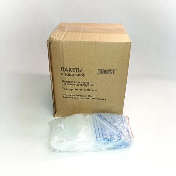 Пакет zip-lock 70х100 мм, 35 мкм, 100 шт.