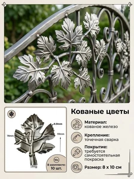 Кованые детали, изготовленные из штампованных металлических листов
