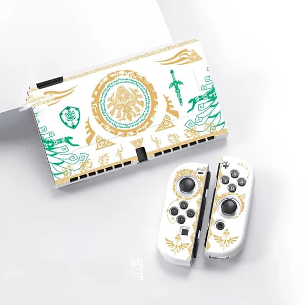 Силиконовый защитный чехол на игровую приставку Nintendo Switch Oled, мягкий чехол из TPU ZELDA 3
