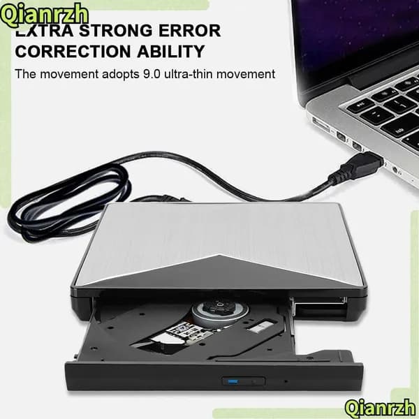 USB 3.0 внешний DVD-привод, элегантный, алюминиевый, для систем Windows и Mac