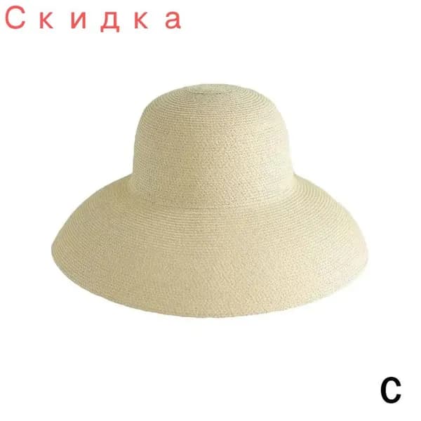 Элегантная шляпа с широкими полями, летняя пляжная шляпа, защита от солнца, стиль винтаж